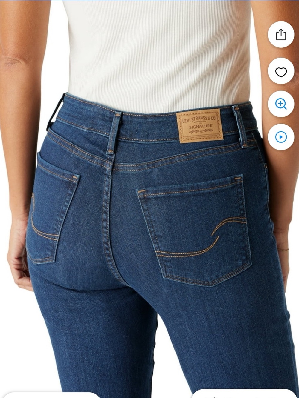 Signature Levi’s Strauss Women's Mid Rise Skinny Jeans